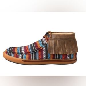 Twisted X Women's Serape Fringe Driving Moccasins Round Toe